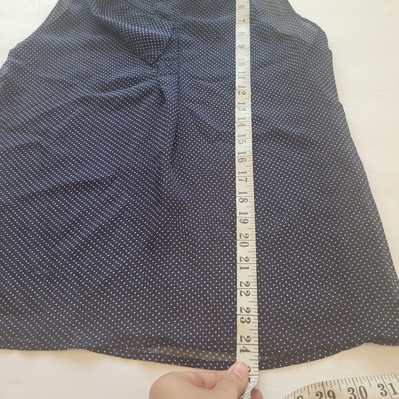 Jules & Leopold Navy Polka Dots Women Sleeveless Blouse Size Small - Picture 5 of 6